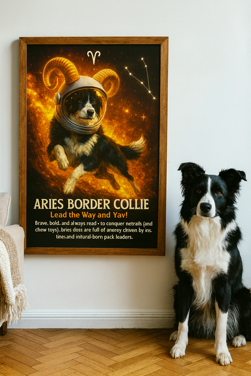 Custom Digital Dog Zodiac Astrology Poster – Cosmic Pet Print