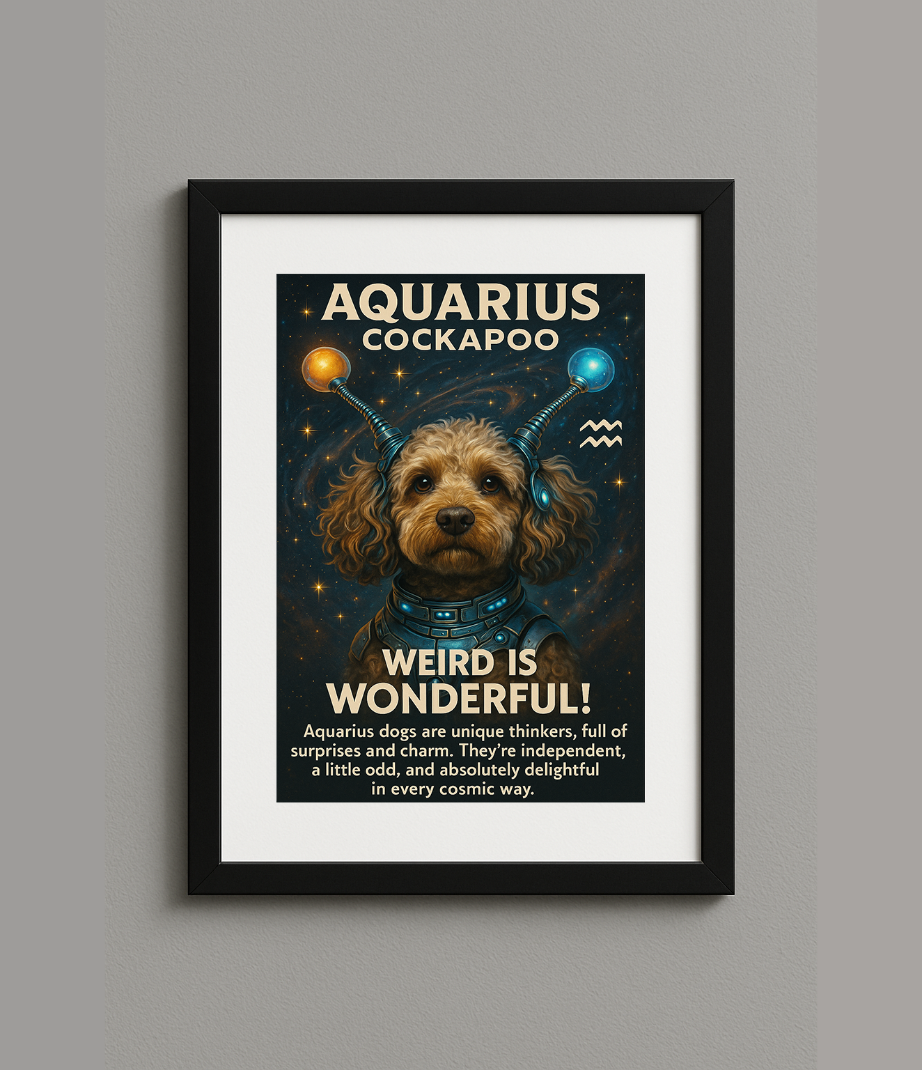 Custom Digital Dog Zodiac Astrology Poster – Cosmic Pet Print