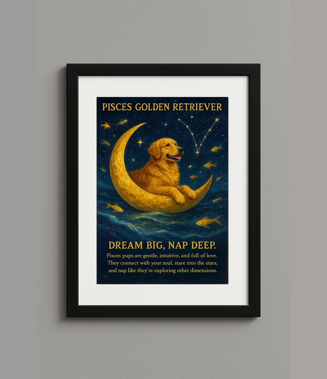 Custom Digital Dog Zodiac Astrology Poster – Cosmic Pet Print