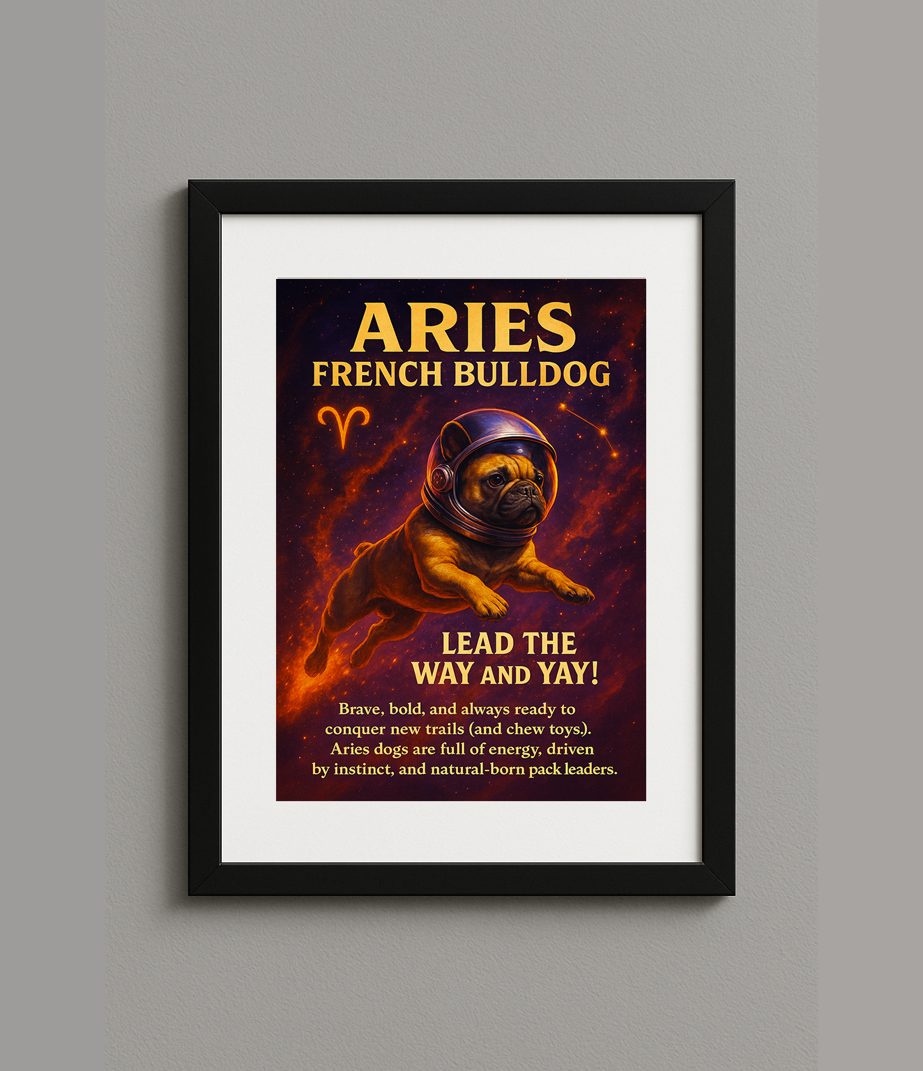 Custom Digital Dog Zodiac Astrology Poster – Cosmic Pet Print
