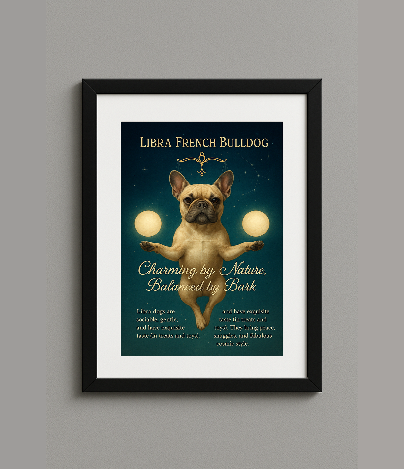 Custom Digital Dog Zodiac Astrology Poster – Cosmic Pet Print