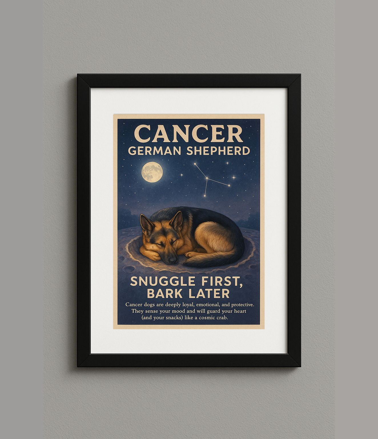 Custom Digital Dog Zodiac Astrology Poster – Cosmic Pet Print