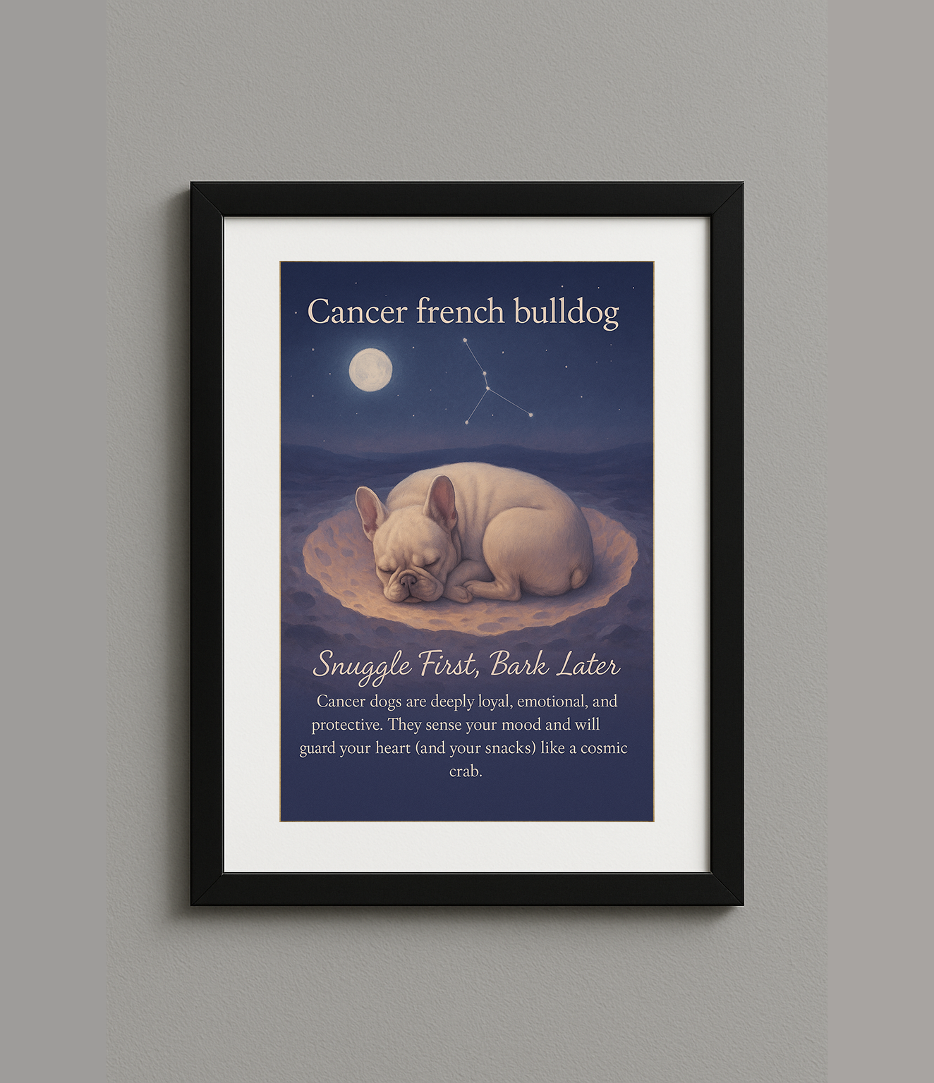 Custom Digital Dog Zodiac Astrology Poster – Cosmic Pet Print