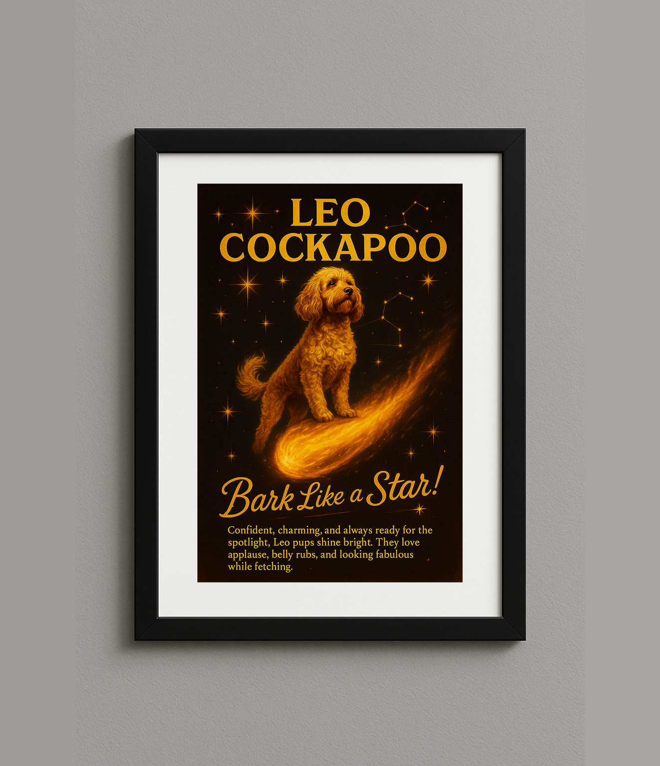 Custom Digital Dog Zodiac Astrology Poster – Cosmic Pet Print