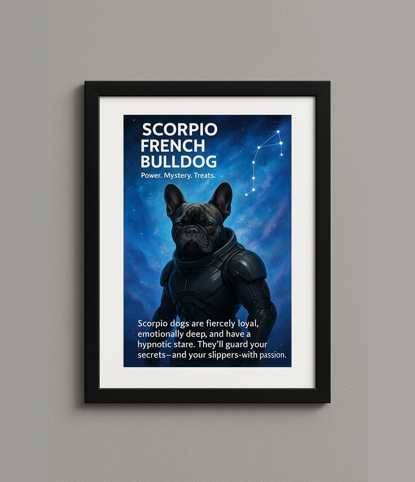 Custom Digital Dog Zodiac Astrology Poster – Cosmic Pet Print
