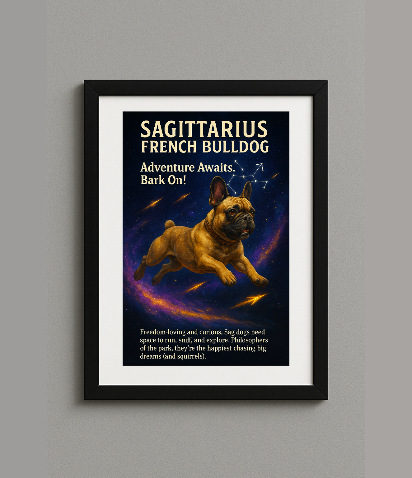 Custom Digital Dog Zodiac Astrology Poster – Cosmic Pet Print