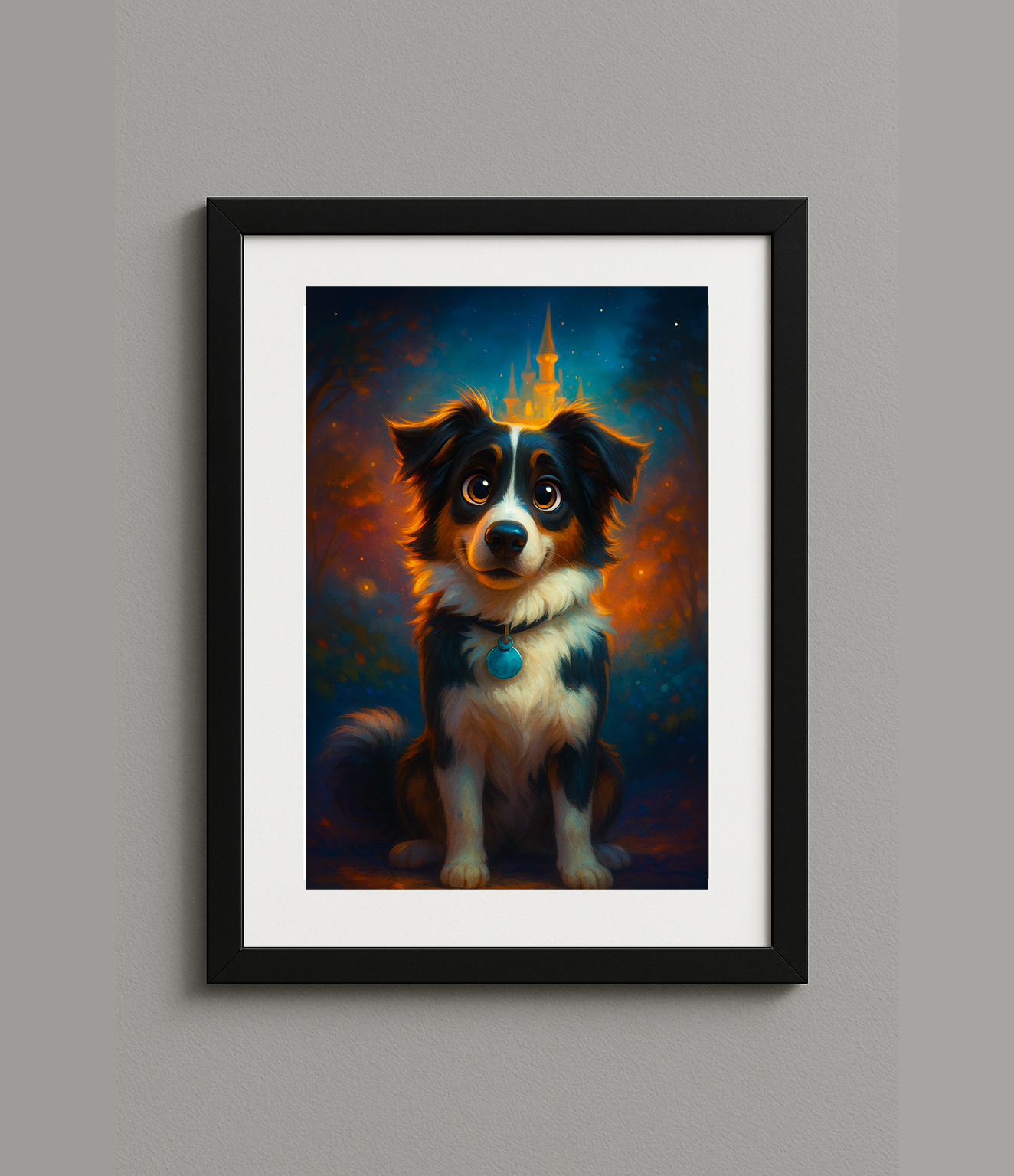 Custom Digital Disney Style Pet Portrait Print