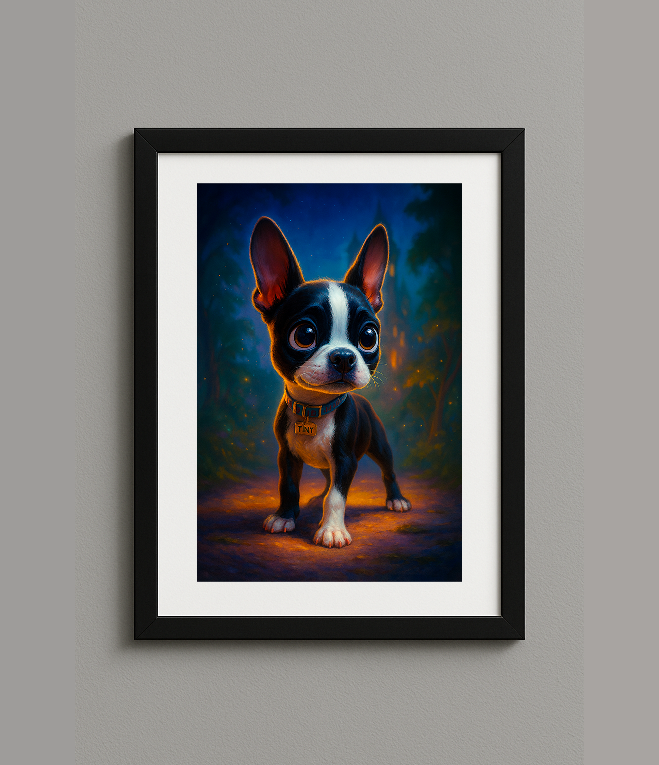 Custom Digital Disney Style Pet Portrait Print