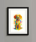 Custom Digital Rainbow Style Pet Portrait Print