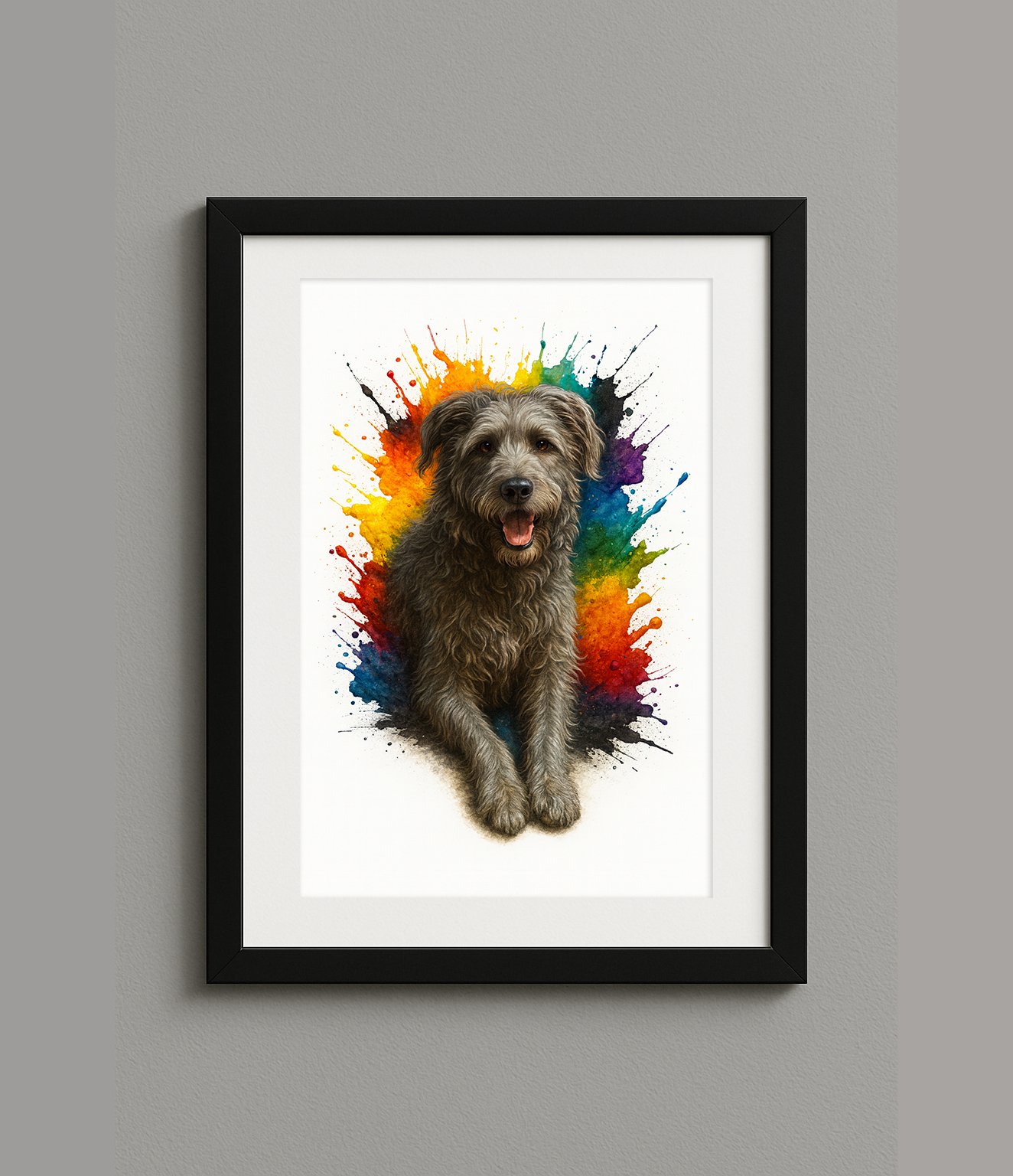 Custom Digital Splash Style Pet Portrait Print