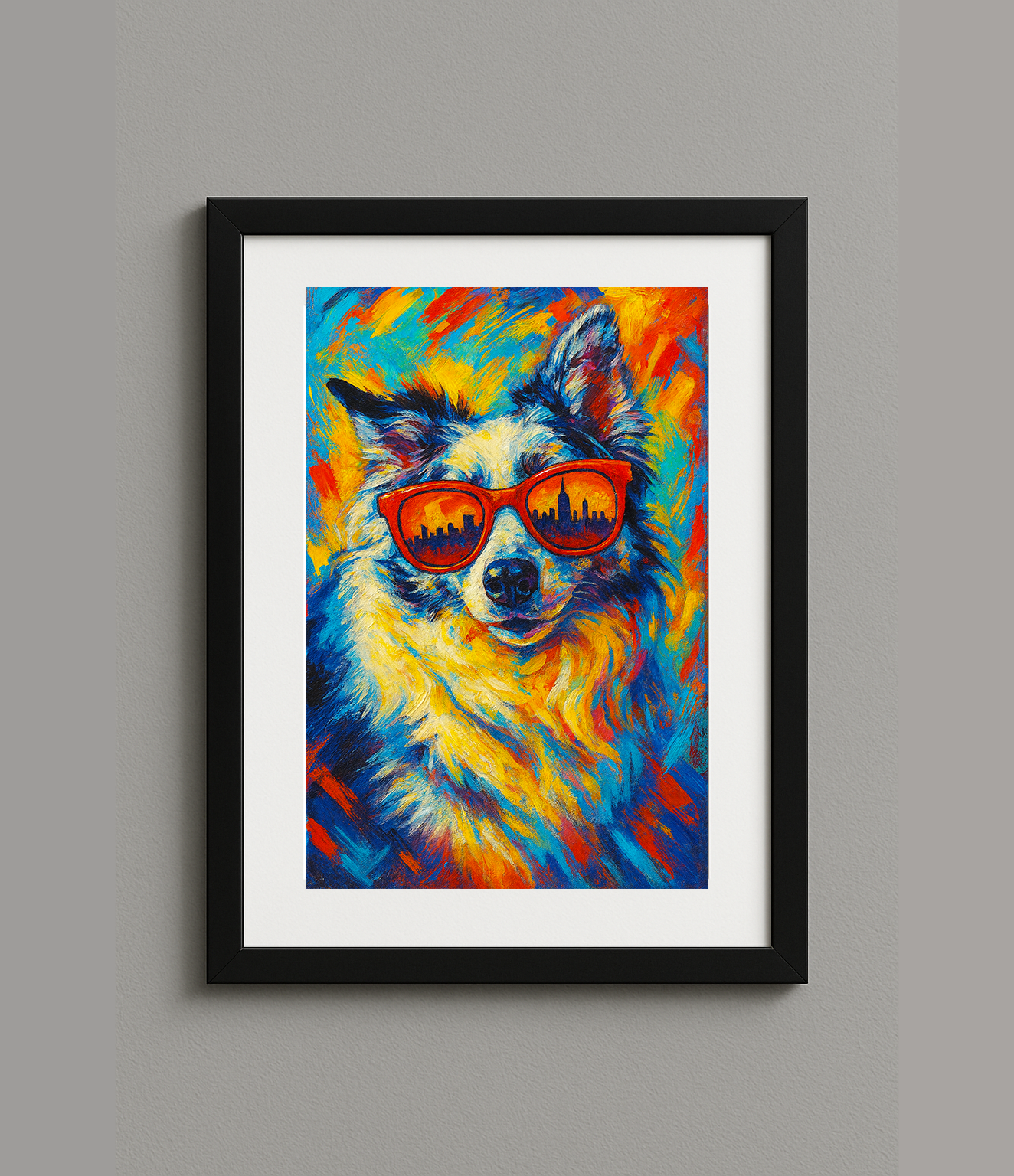 Custom Digital Cool Pet Style Pet Portrait Print