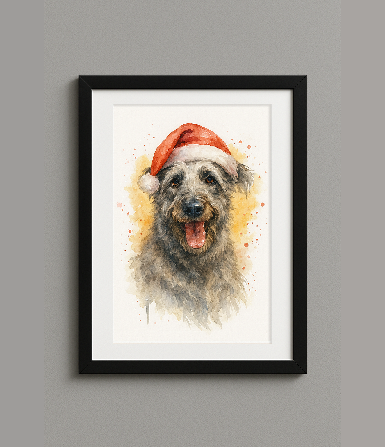 Custom Digital Christmas Style Pet Portrait Print